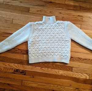 Zara cropped mockneck fisherman's sweater